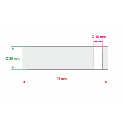3051358LG Svornjak s podmazivanjem 30x97 mm za utovarne platforme Dhollandia